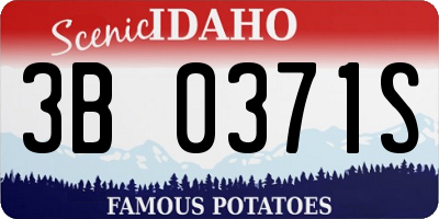 ID license plate 3B0371S
