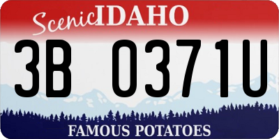 ID license plate 3B0371U