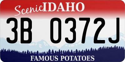 ID license plate 3B0372J