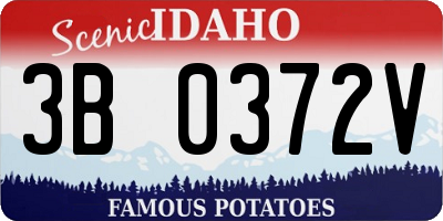 ID license plate 3B0372V
