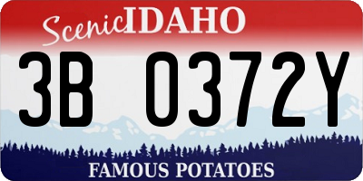 ID license plate 3B0372Y