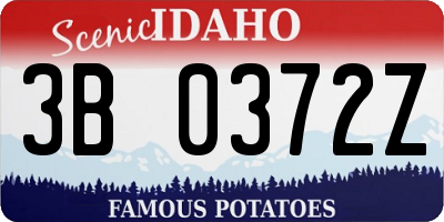 ID license plate 3B0372Z