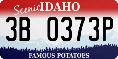 ID license plate 3B0373P