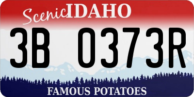 ID license plate 3B0373R