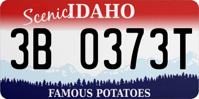 ID license plate 3B0373T