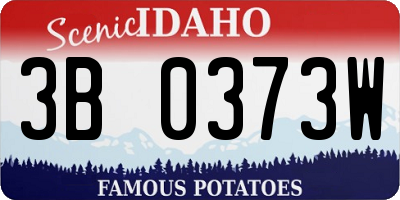 ID license plate 3B0373W