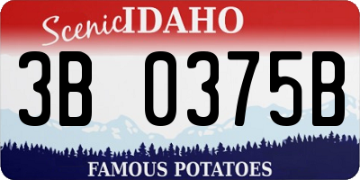 ID license plate 3B0375B