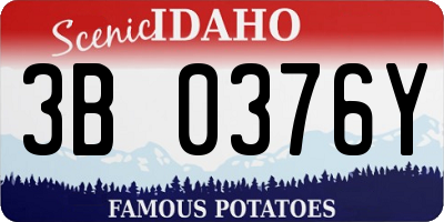 ID license plate 3B0376Y