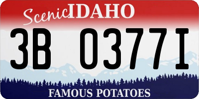 ID license plate 3B0377I