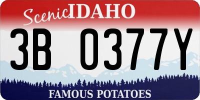 ID license plate 3B0377Y
