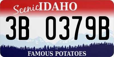 ID license plate 3B0379B