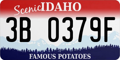 ID license plate 3B0379F