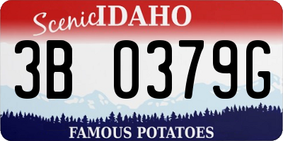 ID license plate 3B0379G