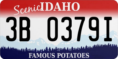 ID license plate 3B0379I