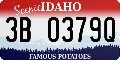 ID license plate 3B0379Q