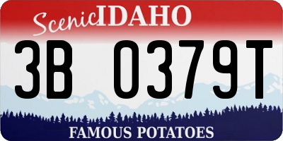ID license plate 3B0379T