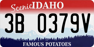 ID license plate 3B0379V