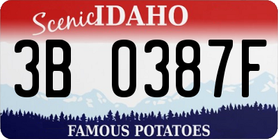 ID license plate 3B0387F
