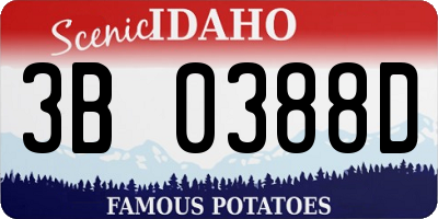 ID license plate 3B0388D