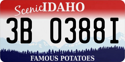 ID license plate 3B0388I