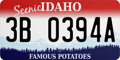 ID license plate 3B0394A
