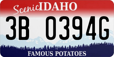 ID license plate 3B0394G