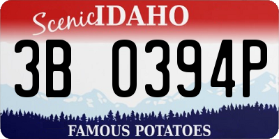 ID license plate 3B0394P