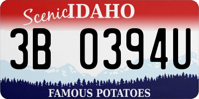 ID license plate 3B0394U