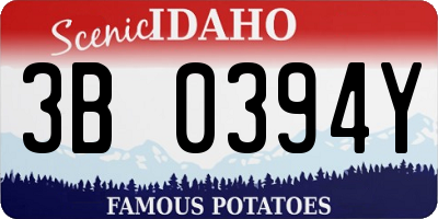 ID license plate 3B0394Y