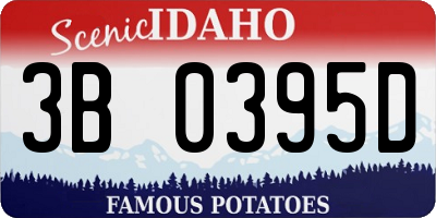 ID license plate 3B0395D