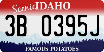 ID license plate 3B0395J