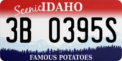 ID license plate 3B0395S