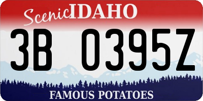 ID license plate 3B0395Z
