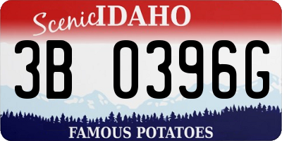 ID license plate 3B0396G