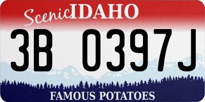 ID license plate 3B0397J