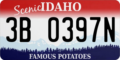 ID license plate 3B0397N