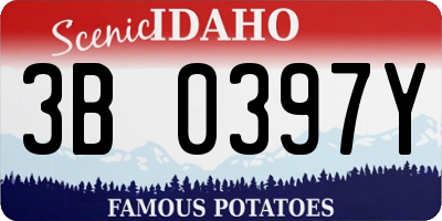 ID license plate 3B0397Y