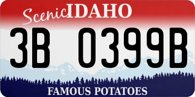ID license plate 3B0399B