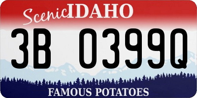 ID license plate 3B0399Q