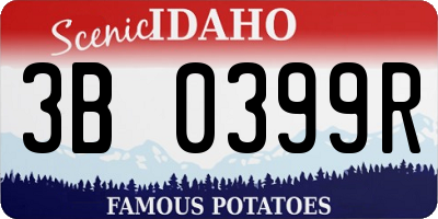 ID license plate 3B0399R