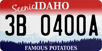 ID license plate 3B0400A