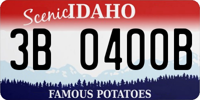 ID license plate 3B0400B