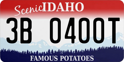 ID license plate 3B0400T