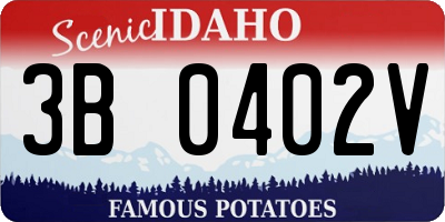 ID license plate 3B0402V