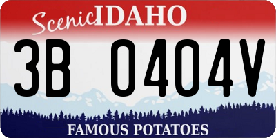 ID license plate 3B0404V