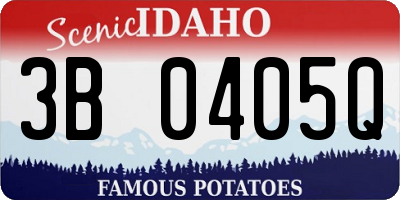 ID license plate 3B0405Q