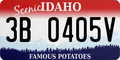ID license plate 3B0405V