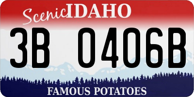ID license plate 3B0406B