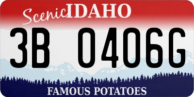 ID license plate 3B0406G
