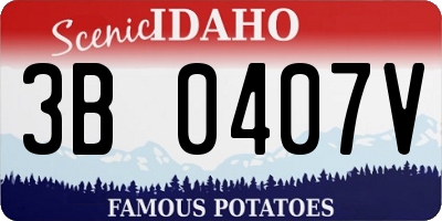 ID license plate 3B0407V
